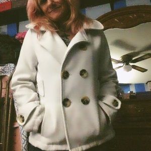 Dollhouse white wool coat